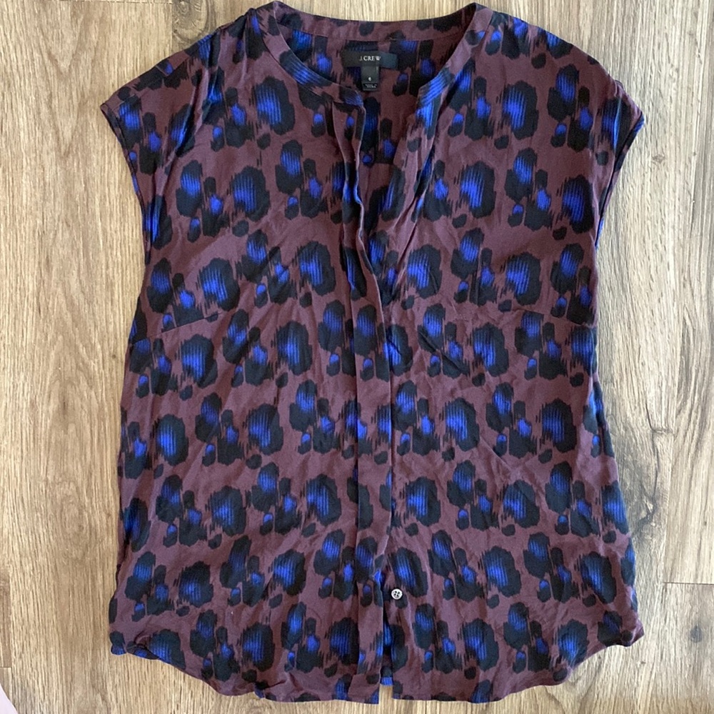 J. Crew Leopard Blouse